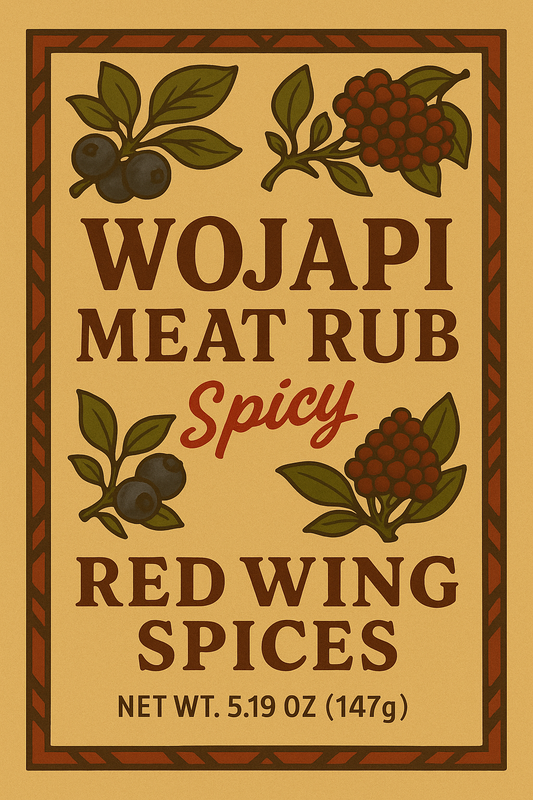 The Wojapi Meat Rub™ Spicy Blend – a Rub by My Store, available at Red Wing Spices. Product SEO title: The Wojapi Meat Rub™ Spicy Meat Rub – Heritage Flavor for Any Meat